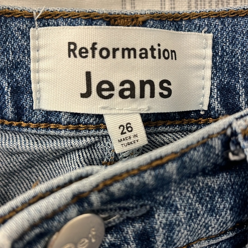 Reformation Liza Ultra High Waist Straight Jeans - Picture 3 of 4